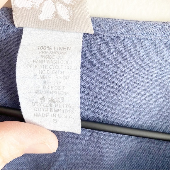 Match Point Linen Tunic Top Baby Doll Size Small - Picture 5 of 5